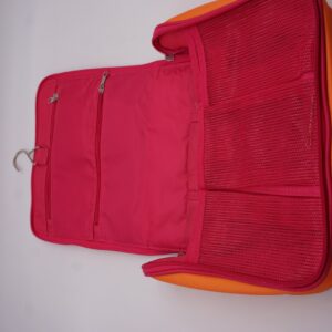 Tupperware Kulturbeutel Kosmetiktasche zum Aufhängen Orange Pink Punkte NEU – Bild 4